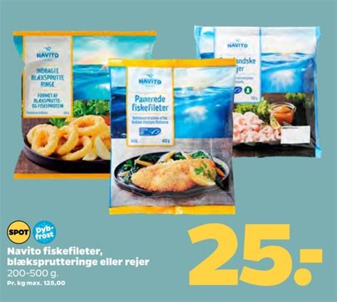 Navito panerede fiskefileter tilbud hos Netto